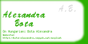 alexandra bota business card